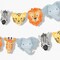 Big Dot of Happiness Safari Animals Garland Banner, Jungle Birthday Party or Baby Shower Backdrop, 30 Feet of Cord, 15 Double-Sided Assorted Animals